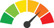 © Taslima - Performance meter gauge risk level indicator colorful vector