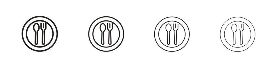 Wall Mural - Restaurant icon vector graphics. black style vector icons