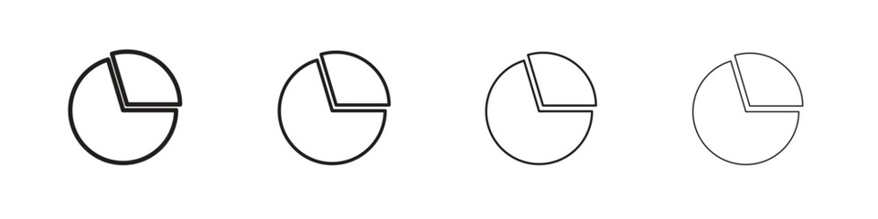 Wall Mural - Chart pie icon vector graphics. black style vector icons