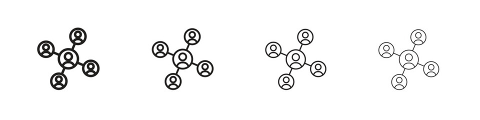 Chart network icon vector graphics. black style vector icons