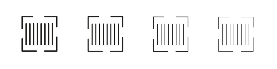 Wall Mural - Barcode read icon vector graphics. black style vector icons