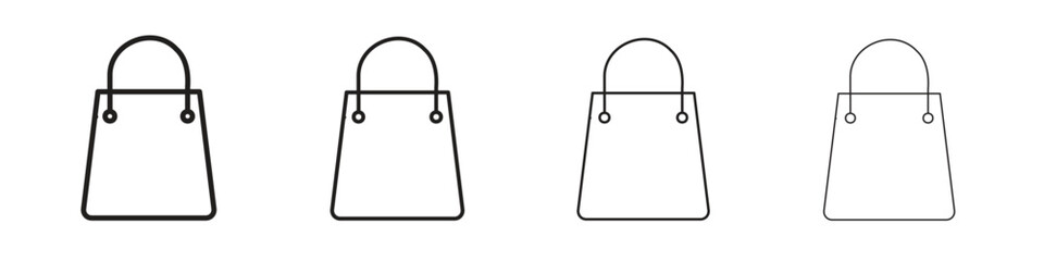 Wall Mural - Bags Shopping icon vector graphics. black style vector icons