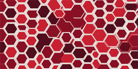 Seamless geometric honeycomb pattern with a hexagonal tile structure