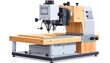© Ojho - Precision woodworking with a modern cnc router milling machine graphic