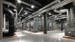 © Generative AI - Industrial Boiler Room Interior with Extensive Pipework, Equipment, and Machinery for Heating and Cooling