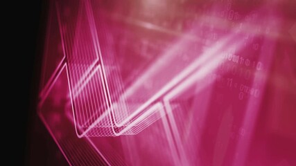 Envelope email and mail message symbol abstract digital concept. Global network and cyber technology background seamless and looped 3d animation.