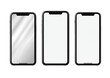 © Riska - Three black smartphones with blank screens
