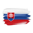 © MDSHANUR - Brushstroke flag of slovakia isolated on transparent background a bold representation of slovakian national identity, perfect for cultural events, travelrelated content, and patriotic themes