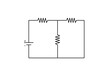 © Ensar - Simple series parallel circuit with battery and resistors diagram. Basic electrical circuit with resistors and power source