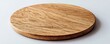 © Md Raihan - a round wooden board with visible wood grain, perfect for showcasing products or serving as an empty base on a white background. the texture of the solid oak surface adds warmth and natural beauty to