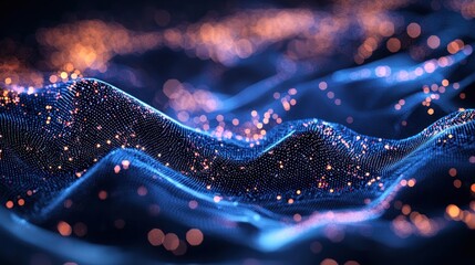 Abstract glowing waves