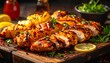 © jaya - Grilled chicken breast slices with herbs and lemon
