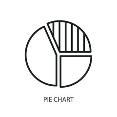 Wall Mural - pie chart thin line vector icons.
