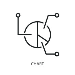Wall Mural - chart thin line vector icons.