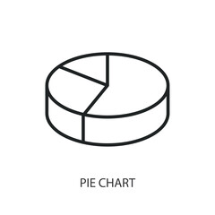 Wall Mural - pie chart thin line vector icons.
