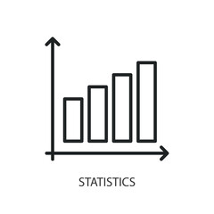 Wall Mural - Statistics thin line vector icons.