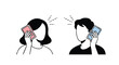 © Budi Studio - Modern business partners connect remotely, discussing ideas on mobile phones with vibrant communication.