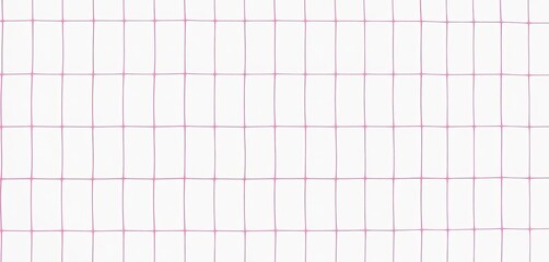 Wall Mural - Delicate pink grid pattern on white background, texture, pink