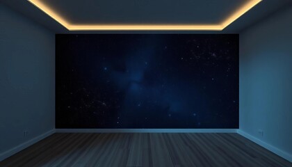 Wall Mural - Minimalist room, simple star constellation backdrop, minimalism, subtle
