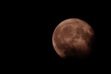 full moon on black