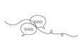 © Habiza19721 - Minimalist style speech bubble outline vector illustration with continuous one line drawing design