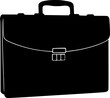 © hacero - Briefcase business bag work document file case portfolio silhouette vector illustration
