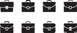 © png stock - Collection of Black Silhouette Briefcase and Portfolio Icons business work