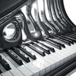 © JOYTIRMAYETAMA - piano keys on black