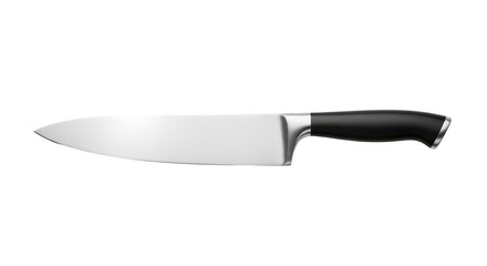 Professional chef's kitchen knife for cooking isolated PNG with Transparent Background