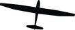 © AbuSadat - Vector glider airplane black shape graphic silhouette illustrator