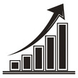 © Ahyar - Bar chart with rising arrow indicating growth and success.