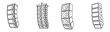 © Paul - Line array concert speakers, set of four vectors