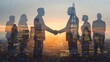 © Tumbal - Business People Handshake City Skyline