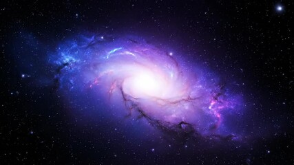 Wall Mural - Abstract seamlessly looping video of a deep space phenomenon, showcasing a beautiful galaxy light with evolving patterns fluid, shimmer, hypnotic