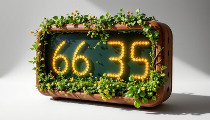 high resolution isolated ai powered species counter, crafted with woven plant fiber look, crafted for rugged outdoor use, displayed on clean white with minimal shadow.