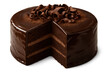 © whitestorm - Delicious chocolate cake isolated on transparent background, rich dessert