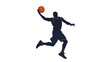 © Stock Image Zone - Basketball and Basketball Player Vector Silhouette Illustration Set AI EPS PNG
