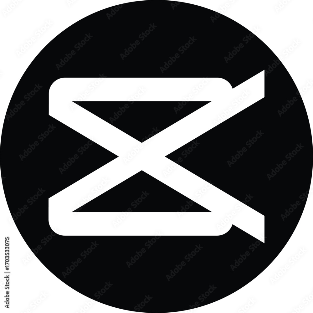 CapCut logo icon vector illustration. popular video editing application ...
