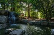 Jardin japonais sur l'Île de Versailles à Nantes, France