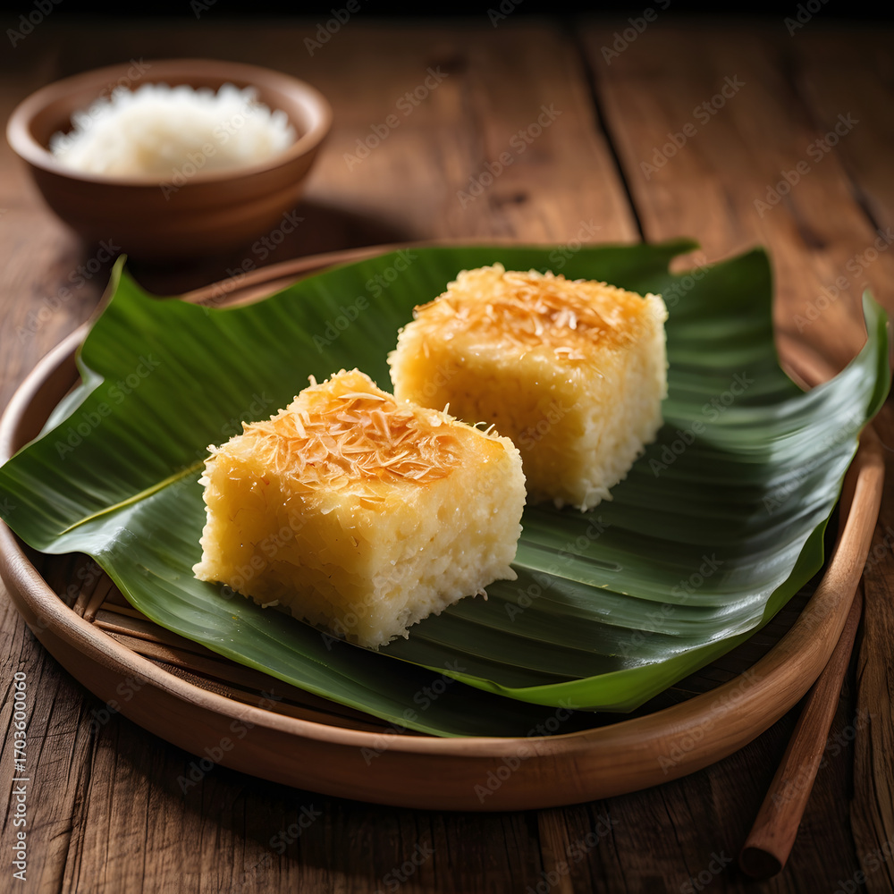 Asia Square Fun Rice Authentic Southeast Asian dessert squares made from sticky rice and ...