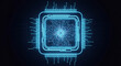 © MST - A glowing blue circuit board illuminates a central processing unit in a digital technology image