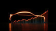 © Tohamina - Glowing car silhouette with upward trending graph sales growth automotive industry