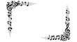 © Pencil - Elegant Musical Note Corner Borders Design for Decorative Frames and Creative Projects