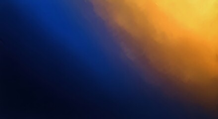 Canvas Print - abstract gradient of deep blue transitioning to bright orange and yellow background