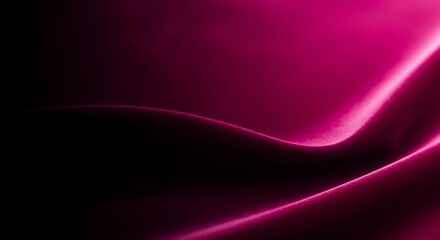 Canvas Print - deep pink fabric waves with dramatic light and shadow contrast silk satin