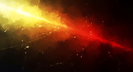 Canvas Print - Fiery Abstract Explosion With Streaks of Light and Smoke fire