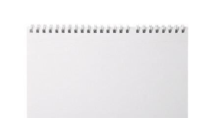 Wall Mural - Blank spiral bound notebook isolated on transparent background