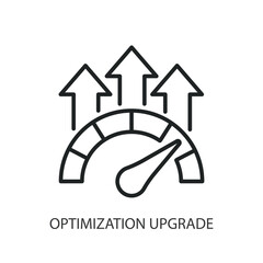Wall Mural - Optimization upgrade thin line vector icons.