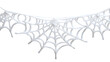 © Nawab stock - White spider web delicate cut-out strands for decor, isolated on white background