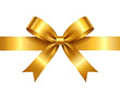 © Marc - Golden ribbon bow on black background